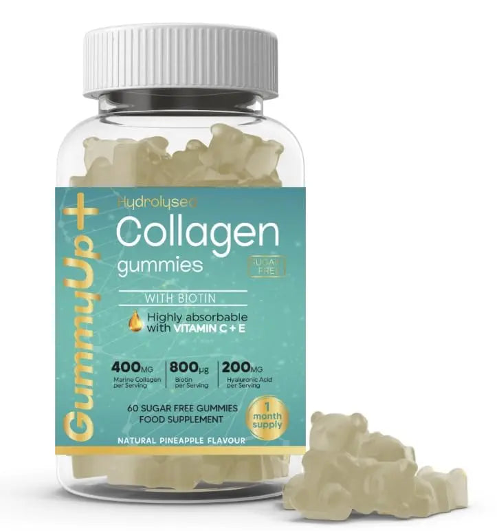 Hydrolysed Collagen Gummies with Biotin, 60 Sugar Free Natural Pineapple Flavoured Gummies ZA ZACANNA Au supplements