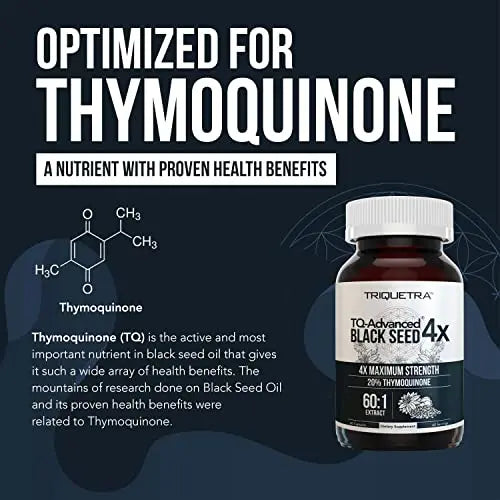 20% Thymoquinone Black Seed Oil Extract Capsules - TQ-Advanced 4X®: Highest Triquetra Health Au supplements