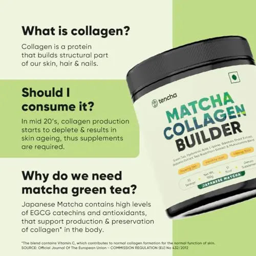 Collagen Supplements for Women & Men, 30 Servings, 150 GM | 100% Vegan Collagen Powder Tencha Au supplements