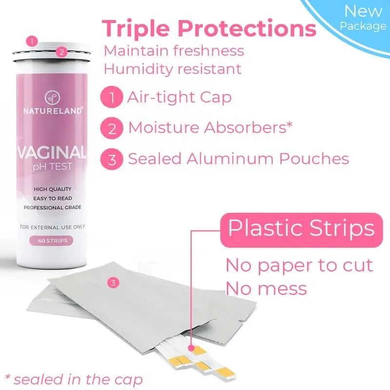 Natureland Vaginal Health pH Test Strips, Feminine pH Test, Value Pack Natureland Au supplements