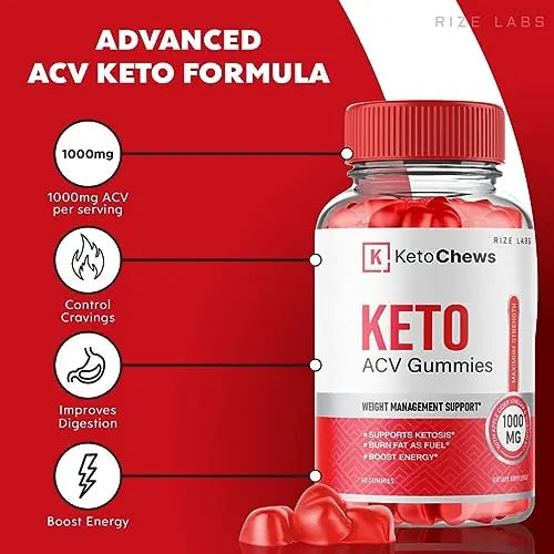(3 Pack) Keto Chews Gummies - Keto Chews ACV Gummies for Weight Loss 525 MG rize labs Au supplements