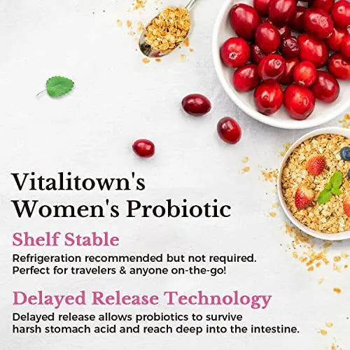 VITALITOWN Women's Probiotics 120 Billion CFUs 1 Daily, 30 Strains, with Prebiotics VITALITOWN Au supplements
