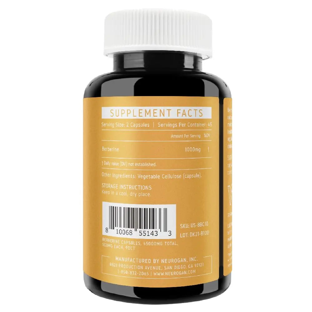 Neurogan Berberine Supplement Capsules, Weight Management Support - 45,000MG Natural Neurogan Au supplements