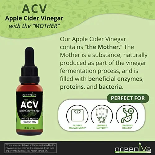 GreenIVe ACV Drops Apple Cider Vinegar Tincture with The Mother Weight Management GreenIVe Au supplements