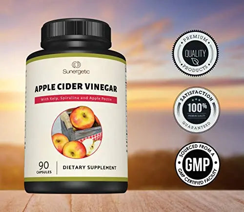 Sunergetic Premium Apple Cider Vinegar Capsules – Includes Apple Pectin, Spirulina Sunergetic Au supplements