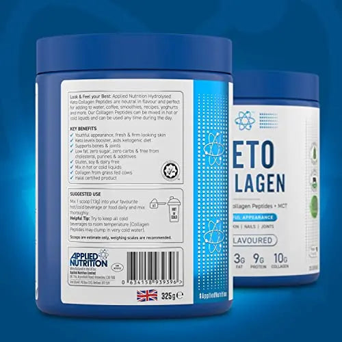Applied Nutrition Keto Protein Powder, Hydrolysed Collagen Peptides + MCT Healthy Fats & Skin, Ketogenic & Paleo Diet Applied Nutrition Au supplements