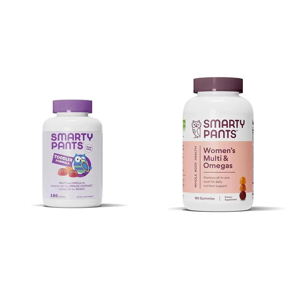 SmartyPants Toddler Multivitamin Gummies: Omega 3 Fish Oil (EPA/DHA), Vitamin D3, C, Vitamin B12, B6 & Women's Multivitamin Gummies: Omega 3 Fish Oil (EPA/DHA), Methylfolate, CoQ10, Vitamin D SmartyPants Au supplements