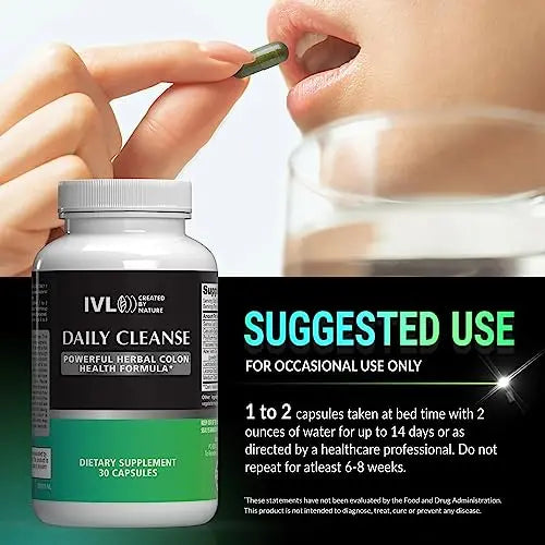 IVL - Daily Cleanse Herbal Colon Health Formula - Detoxification, Probiotic, Digestive Support IVL Au supplements
