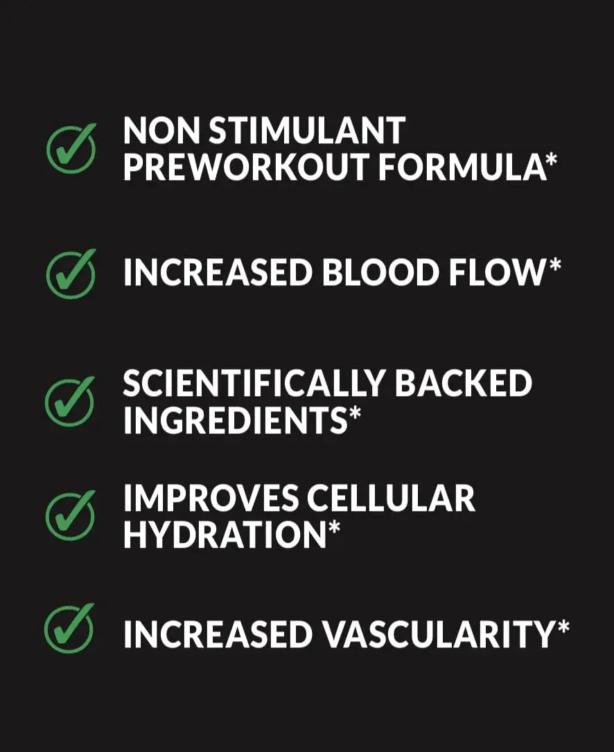 Atlas Nutraceuticals-Nitric Oxide Pump Powder-Non Stimulant Pre Workout 30 Servings Atlas Nutraceuticals Au supplements