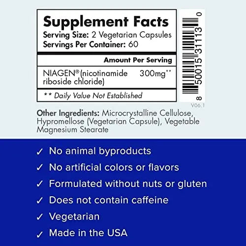 TRU NIAGEN 150mg | Patented Nicotinamide Riboside NAD+ Supplement TRU NIAGEN Au supplements