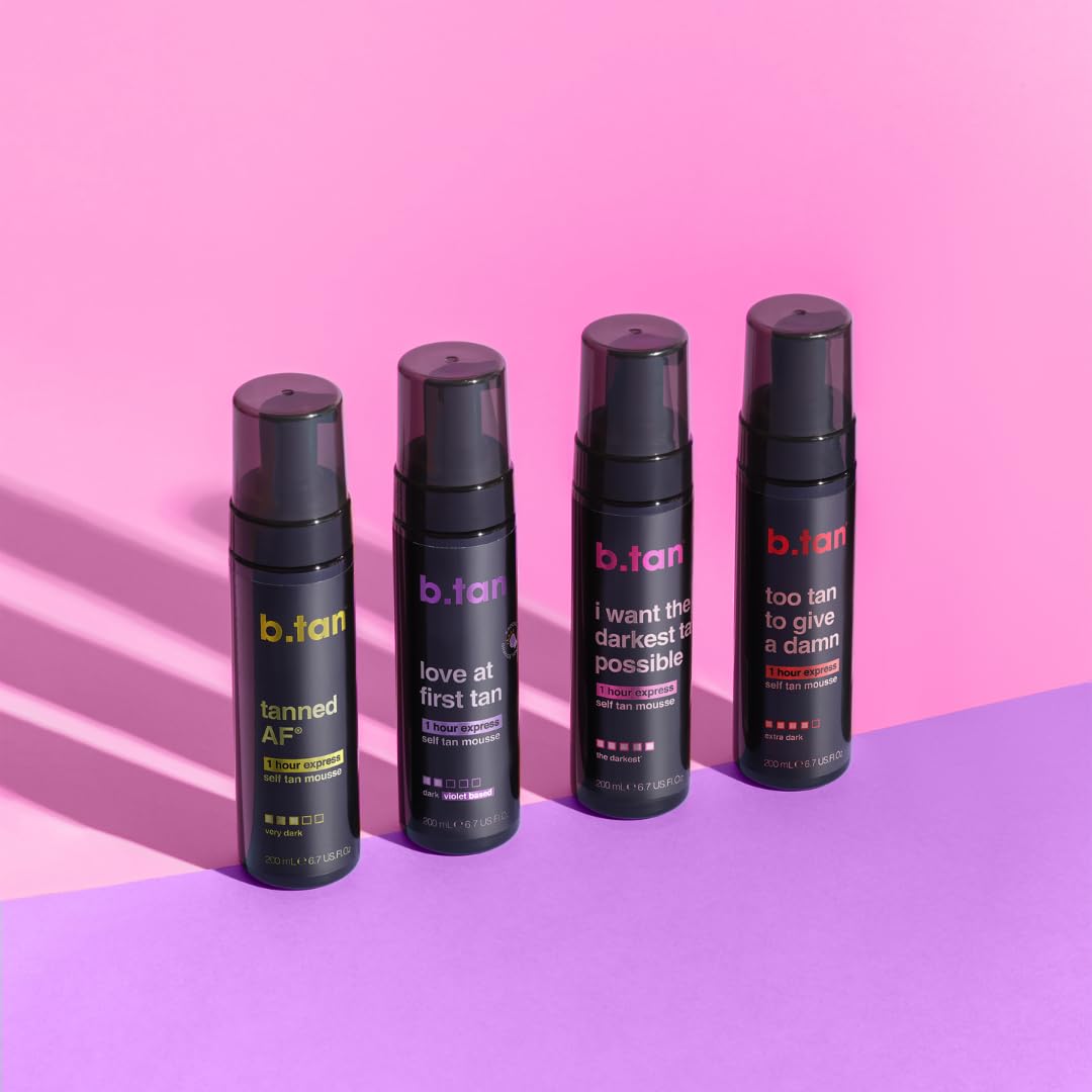 b.tan Ultra Dark Self Tanner Mousse | I Want The Darkest Tan Possible - Fast, 1 Hour Express