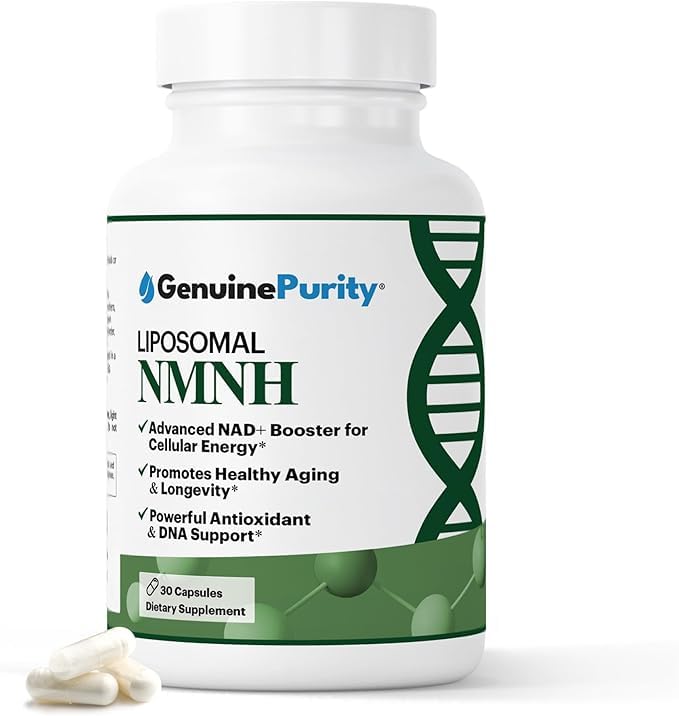 GenuinePurity - NMNH NAD Supplement - 250mg, 30 Count Liposomal NAD+ Supplement for Cellular Health & Energy - GMP Certified Advanced Reduced Form of NMN for Superior Stability & Absorption GenuinePurity Au supplements