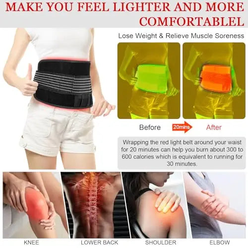 Yofalo 660nm LED Red Light and 850nm Near Infrared Red Light Therapy Belt Device for Body Pain Waist yofalo Au supplements