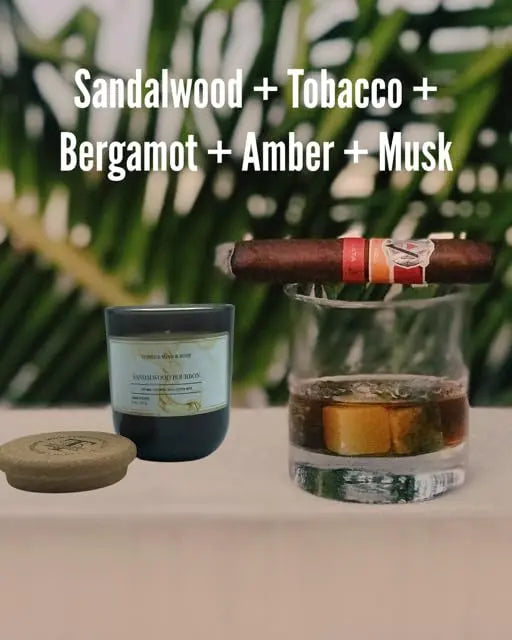 Sandalwood Bourbon Non-Toxic Candles | Natural Candles for Men |Aromatherapy Candle Relaxing Terreux Mind & Body Au supplements