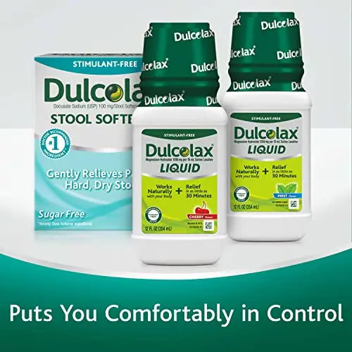 Dulcolax Liquid Laxative, Stimulant Free Laxative for Comfortable Relief, Cherry Flavor, 12 oz. Dulcolax Au supplements