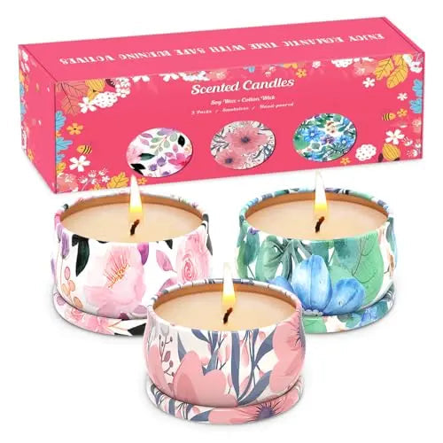 3 Pack Scented Candles Set for Christmas Thanksginving Gift, Relaxing Aromatherapy Candles Gift Henaler Au supplements