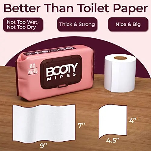 Booty Brand Wipes for Women - 320 Wipes for Adults | Premium Feminine - pH Balanced & Infused BOOTY WIPES Au supplements