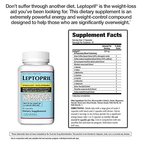 GENERIX LABORATORIES Leptopril- Dietary Supplement and Acute Metabolic Regulator Basic Research Au supplements