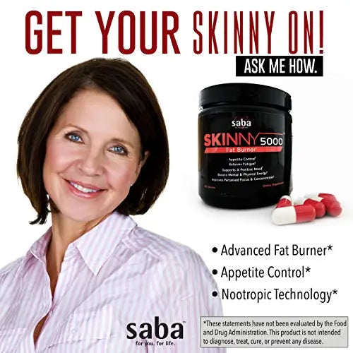 Saba Skinny 5000 -Fat Loss -Weight Loss-Appetite Control -Mild Jitter-Free Energy- Focus Saba Au supplements