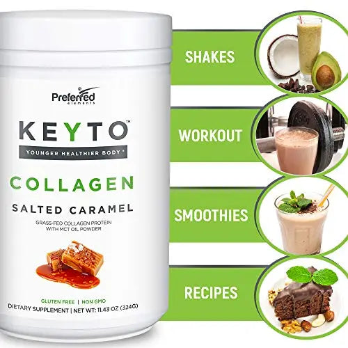 Keto Collagen Protein Powder with MCT Oil – Keto and Paleo Friendly Pure Grass Fed Preferred Elements Au supplements