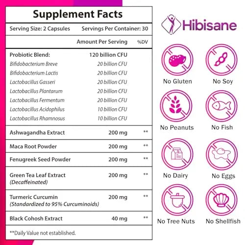 120 Billion CFU Probiotic - Menopause Support Probiotics for Women, 13-in-1 Natural Negima Au supplements