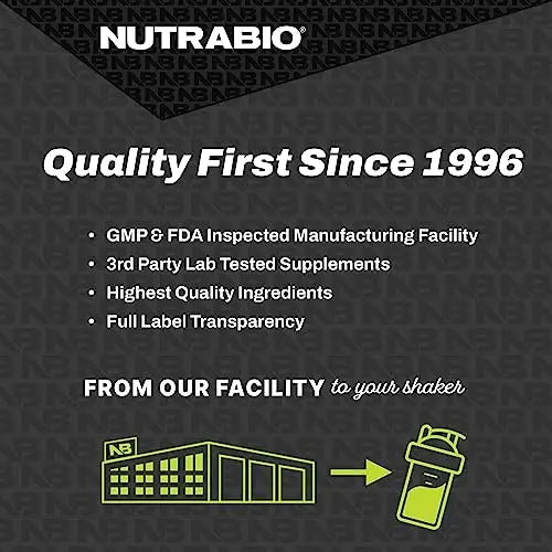 NutraBio 100% Pure L-Leucine - Muscle Recovery and Support - Naturally Fermented Free NutraBio Au supplements