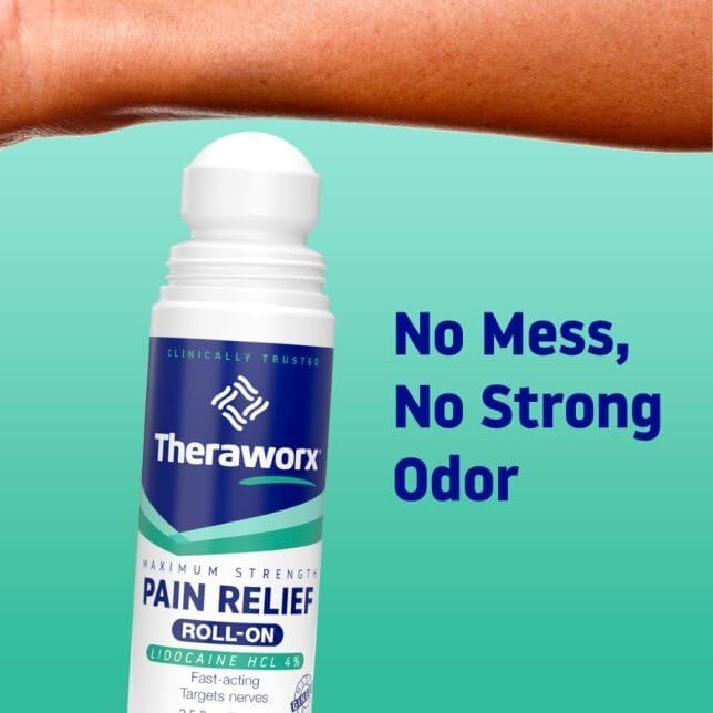 Theraworx Maximum Strength Pain Relief Roll-On with Lidocaine, Fast-Acting - 2.5 Oz - 2 Count Theraworx Au supplements