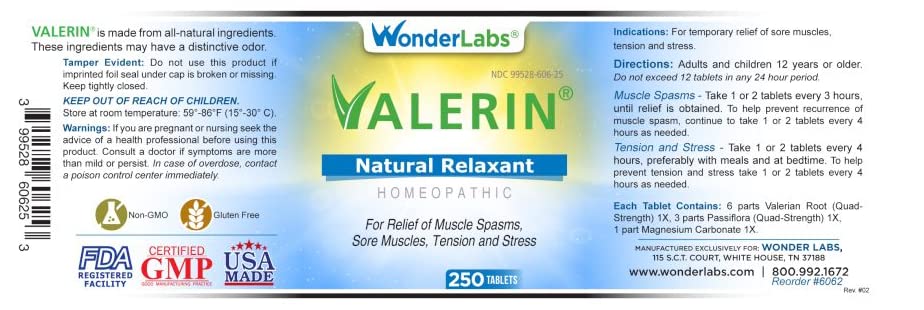 Valerian Natural Relaxant for Tension Relief, Stress Relief, Leg Cramp Relief and Other Muscle Cramps Magnesium, Passion Flower, & Valerian Root Muscle Relaxant - (90ct) Wonder Laboratories Au supplements