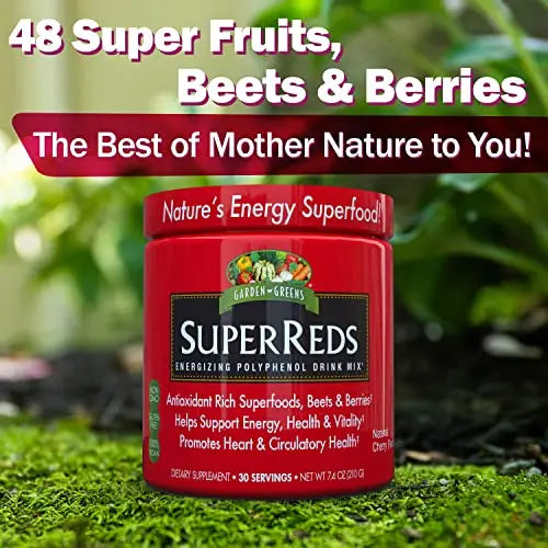 Garden Greens Super Reds Energizing Polyphenol Superfoods, Antioxidants, Powder Drink Garden Greens Au supplements