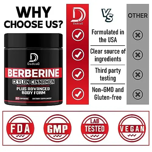 DEDICAD 13in1 Berberine Supplement - 4500mg for Weight Management, Heart & Immune DEDICAD Au supplements