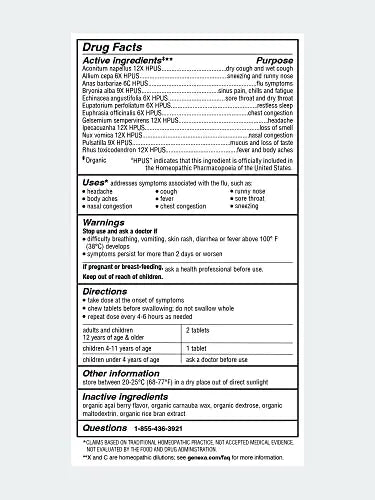 Genexa Flu Fix - 60 Tablets - Multi-Symptom Flu Remedy - Organic, Gluten Free & Non-GMO - Homeopathic Genexa Au supplements