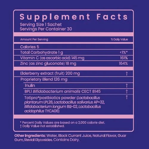 Be Healthy 3-in-1 Liquid Probiotics for Women and Men - Vitamin C, Zinc, Elderberry BeMe Au supplements