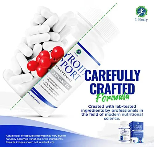 1 Body Thyroid Support Supplement with Iodine - Energy & Focus Support 1 Body Au supplements