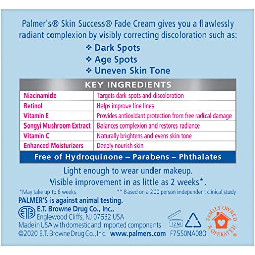 Palmer's Skin Success Anti-Dark Spot Fade Cream with Vitamin E and Niacinamide, for All Skin Types 2.7 Ounce