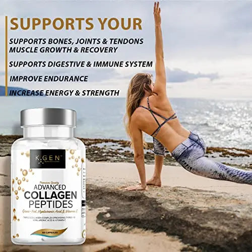 Pure Collagen Supplements Capsules Grass Fed Advanced Multi Collagen Peptides K GEN rejuvenation nutrition Au supplements
