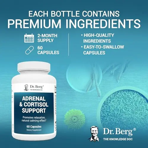 Dr. Berg Adrenal & Cortisol Capsules - Adrenal Supplement & Cortisol Manager - Mood Dr. Berg Nutritionals Au supplements
