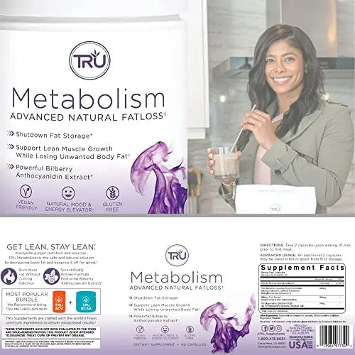 TRU Metabolism, Advanced Fat Loss, Fight Cravings, Boost Mood, No Jitters or Crash TRU Supplements Au supplements