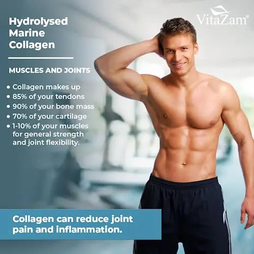 Vitazam Pure Marine Collagen Powder - 100% Hydrolysed Collagen Peptides for Hair Skin and Nails VitaZam Au supplements
