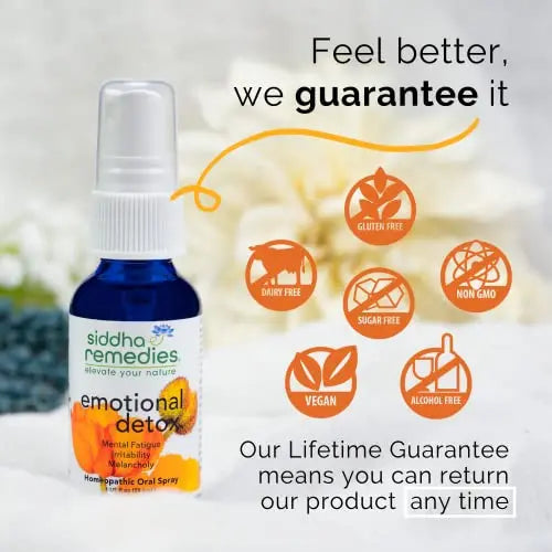 Siddha Remedies Emotional Detox Homeopathic Oral Spray for Melancholy, Irritability Siddha Au supplements