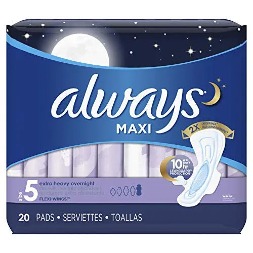 Always Maxi Extra Heavy With Wings Overnight Pads, 20 Count (Pack of 2) Always Au supplements