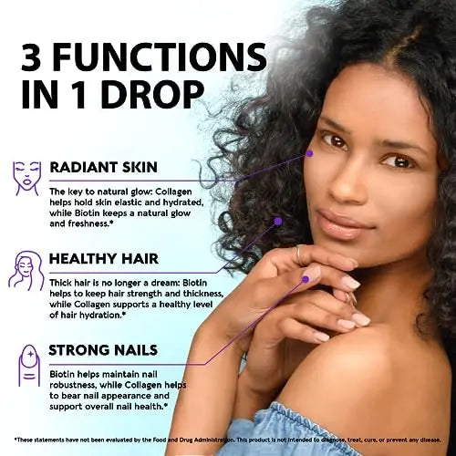 Liquid Biotin & Collagen - Vitamins for Hair Growth Support for Women & Men NUTRAHARMONY Au supplements