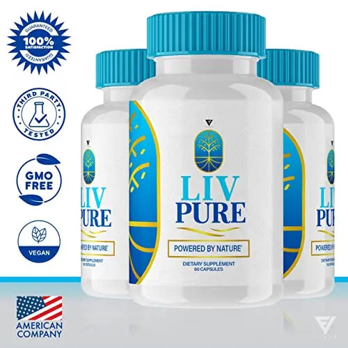 (5 Pack) Liv Pure Pills, Livpure Liver Detox Cleanse Management Capsules Advanced Formula Fyvus Au supplements