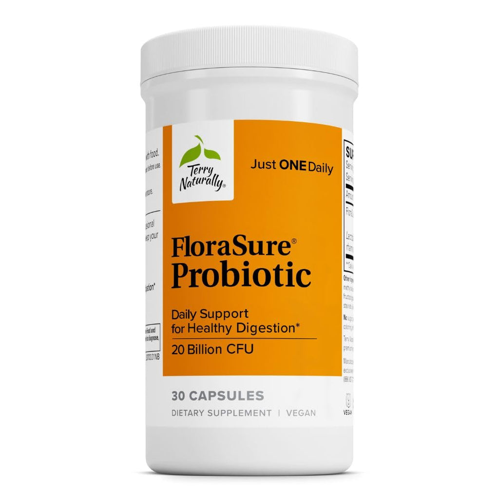 Terry Naturally FloraSure Probiotic - Digestion Supplement to Aid Against Occasional Bloating & Support Gas Relief - Gut Health Support Supplement with Bifidobacterium Bifidum - 30 Capsules Terry Naturally Au supplements