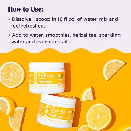 Ultima Replenisher Electrolyte Hydration Drink Mix, Lemonade, 30 Serving Tub Ultima Replenisher Au supplements