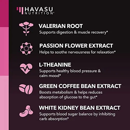 HAVASU NUTRITION Night Time Fat Burner Weight Loss Pills for Women | Appetite Suppressant for Weight Loss (+ Vitamin D, 60 Count) HAVASU NUTRITION Au supplements
