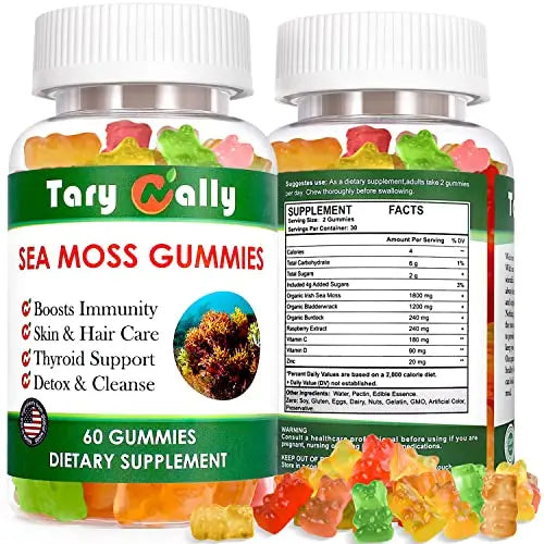 Tary Nally Sea Moss Gummies, Organic Irish Sea Moss Gummies for Adults & Kids Tary Nally Au supplements
