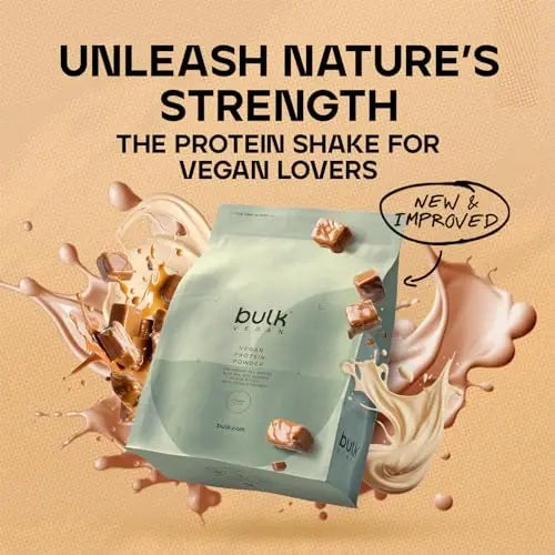Bulk Vegan Protein Powder, Caramel Latte Flavour, 500 g, New & Improved Formula, 14 Servings Bulk Au supplements