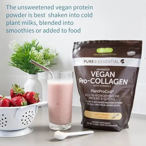 Vegan Collagen Powder, Natural Vanilla Flavour, Plant-Based Peptide Protein Supplement Igennus Healthcare Nutrition Au supplements