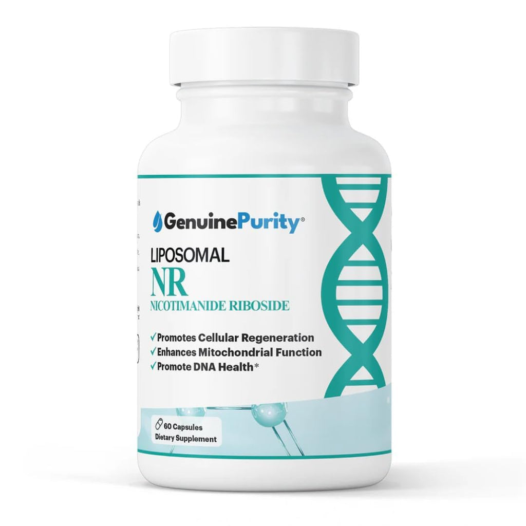 GenuinePurity Liposomal NR 300mg Nicotinamide Riboside Supplement | Advanced NAD Boost for Cellular Energy and Mitochondrial Function | Gluten Free, Vegan, USA Made, Non-GMO | 60 Capsules GenuinePurity Au supplements