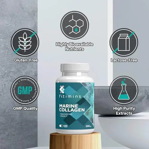 Fitimins Marine Collagen Capsules, 2000mg with Hyaluronic Acid & Vitamin C Fitimins Au supplements